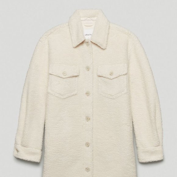 Aritzia Jackets & Blazers - NWT Aritzia Wilfred Free Ganna Long Shirt Jacket - Sherpa